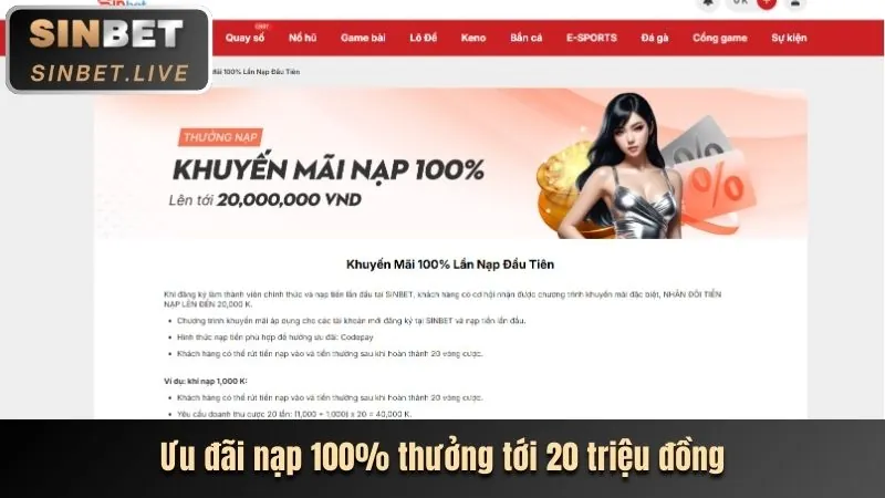 Thưởng nạp hàng ngày 39BET